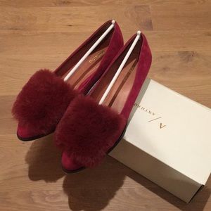 Anthropologie red 🍷 loafers like new